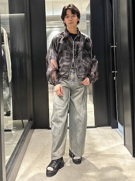 「HARE（ハレ）のマルチWAYウォレットチェーン(HARE)（ウォレットチェーン、シルバー系）」を使った、おざさん（メンズ・172cm）の春コーディネート