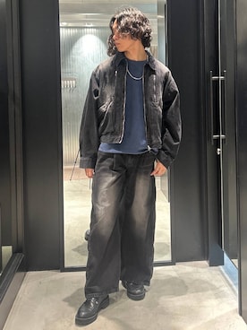 「HARE（ハレ）のアイテム（デニムジャケット）」を使った、おざさん（メンズ・172cm）の秋コーディネート