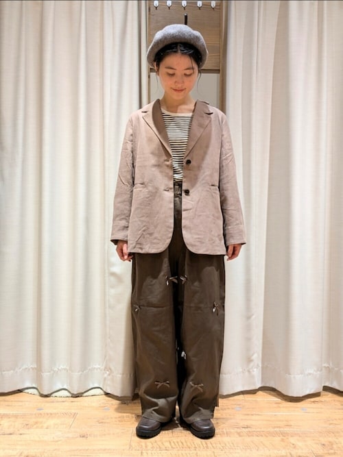 Samansa Mos2 パンツ リボンイージーパンツ レディース