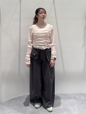 「w closet（ダブルクローゼット）のアイテム」を使った、mayuさん（レディース・158cm）の春コーディネート