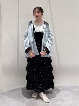 「w closet（ダブルクローゼット）のアイテム（ジャケット/アウター）」を使った、mayuさん（レディース・158cm）の春コーディネート
