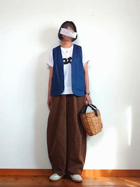 「eb.a.gos（エバゴス）のアイテム」を使った、karen718さん（レディース・160cm）の夏コーディネート