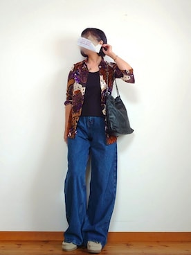 「アイテム（モカシン/デッキシューズ）」を使った、karen718さん（レディース・160cm）の秋コーディネート