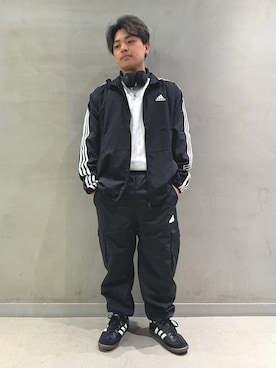 「サッカー」｜「アイテム（ジャケット/アウター）」を使った、ISさん（メンズ・160cm）の春コーディネート