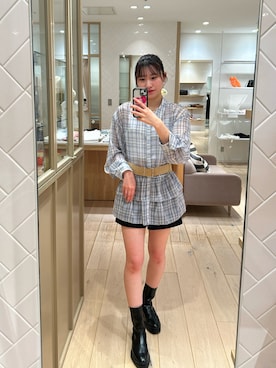 「アイテム（ファッション雑貨）」を使った、Takaraさん（レディース・166cm）の秋コーディネート