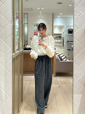 「mystic（ミスティック）のアイテム（ニット/セーター）」を使った、Takaraさん（レディース・166cm）の秋コーディネート