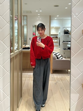 「mystic（ミスティック）のアイテム（その他パンツ）」を使った、Takaraさん（レディース・166cm）の秋コーディネート