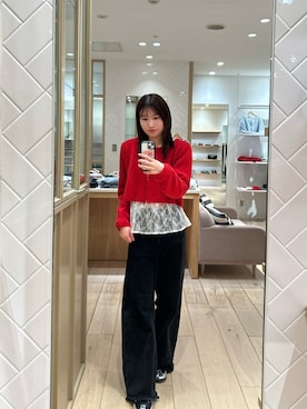 「アイテム（カーディガン/ボレロ）」を使った、Takaraさん（レディース・166cm）の冬コーディネート