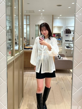 「アイテム（チュニック）」を使った、Takaraさん（レディース・166cm）の秋コーディネート