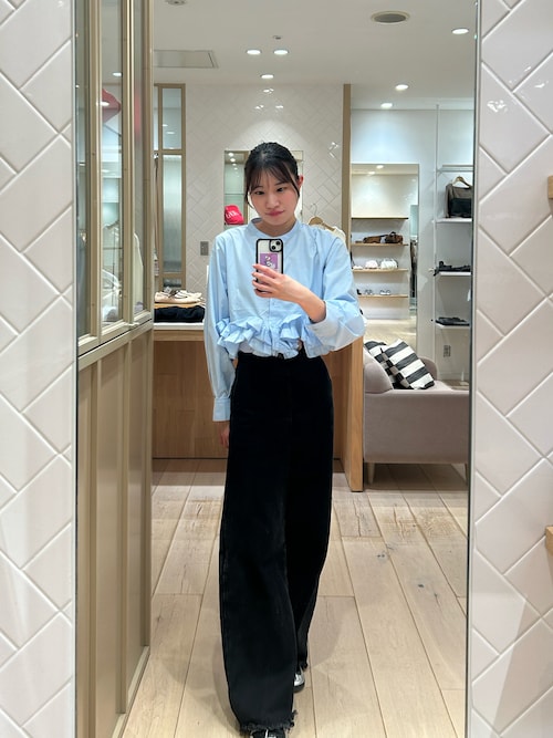 mystic 新品 ウェーブデニム ハイウエスト mystic（ミスティック）の「【低身長/高身長/4サイズ展開