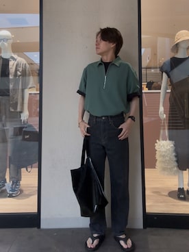 「ITEMS URBANRESEARCH（アイテムズ アーバンリサーチ）のアイテム（Tシャツ/カットソー）」を使った、nishidaさん（メンズ・170cm）の夏コーディネート