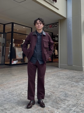 「アイテム（カバーオール）」を使った、nishidaさん（メンズ・170cm・20代）の秋コーディネート