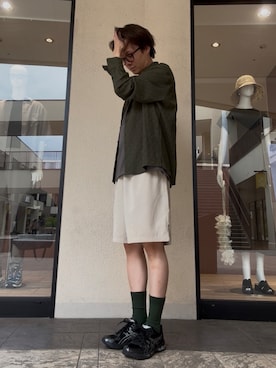 「ITEMS URBANRESEARCH（アイテムズ アーバンリサーチ）のアイテム（Tシャツ/カットソー）」を使った、nishidaさん（メンズ・170cm）の夏コーディネート