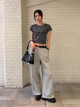 「EMODA（エモダ）のアイテム」を使った、塩山茉莉亜さん（レディース・169cm）の夏コーディネート