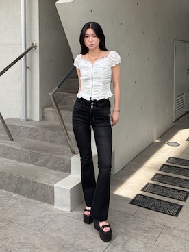 塩山茉莉亜さん(レディース・169cm)の夏コーディネート