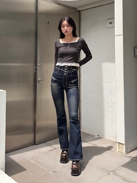 塩山茉莉亜さん(レディース・169cm)の秋コーディネート