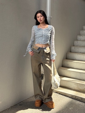 塩山茉莉亜さん(レディース・169cm)の秋コーディネート