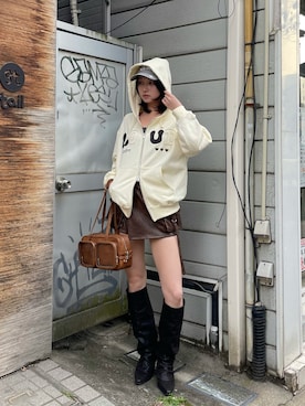 塩山茉莉亜さん（レディース・169cm）の冬コーディネート