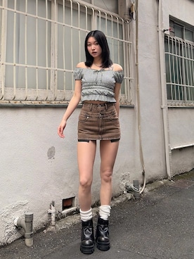 塩山茉莉亜さん(レディース・169cm)の春コーディネート