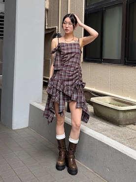 塩山茉莉亜さん（レディース・169cm）の夏コーディネート