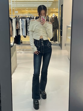 「厚底」｜塩山茉莉亜さん（レディース・169cm）の秋コーディネート