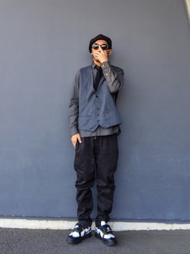 「アイテム（帽子）」を使った、hasshi(ハッシー)さん（メンズ・173cm）の冬コーディネート