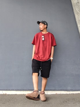 「no brand（ノーブランド）のアイテム」を使った、hasshi(ハッシー)さん（メンズ・173cm）の夏コーディネート