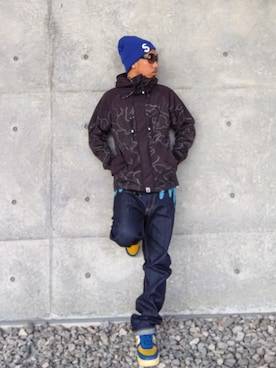 「アイテム（ミリタリージャケット）」を使った、hasshi(ハッシー)さん（メンズ・172cm）の秋コーディネート