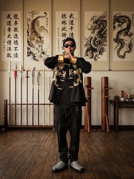 「HUF（ハフ）のアイテム」を使った、hasshi(ハッシー)さん（メンズ・173cm）の秋コーディネート