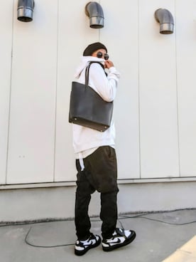 「アイテム（ハンチング/ベレー帽）」を使った、hasshi(ハッシー)さん（メンズ・172cm）の冬コーディネート