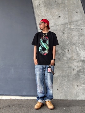 「Levi's（リーバイス）のアイテム（パンツ）」を使った、hasshi(ハッシー)さん（メンズ・173cm）の夏コーディネート
