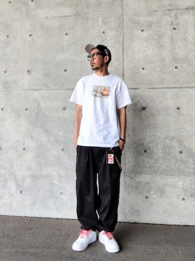 「Supreme （シュプリーム）のアイテム」を使った、hasshi(ハッシー)さん（メンズ・173cm）の夏コーディネート