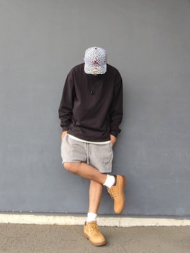 「アイテム（キャップ）」を使った、hasshi(ハッシー)さん（メンズ・173cm）の春コーディネート