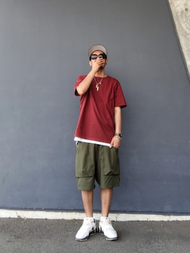 「Supreme （シュプリーム）のアイテム」を使った、hasshi(ハッシー)さん（メンズ・173cm）の夏コーディネート