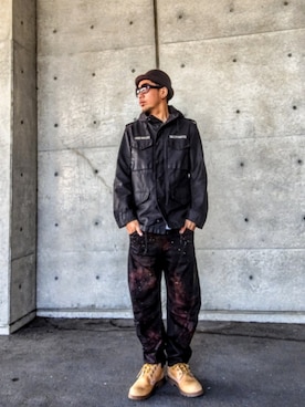 「アイテム（帽子）」を使った、hasshi(ハッシー)さん（メンズ・172cm・40代）の秋コーディネート