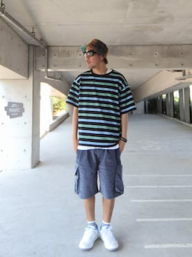 「カーゴショーツ」｜hasshi(ハッシー)さん（メンズ・172cm）の夏コーディネート