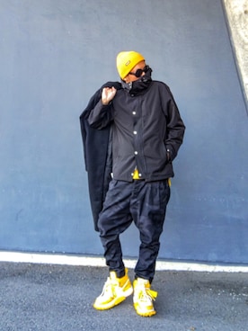 「アイテム（帽子）」を使った、hasshi(ハッシー)さん（メンズ・172cm・40代）の冬コーディネート