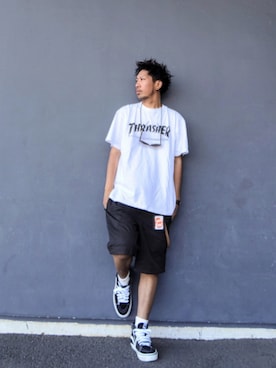 「no brand（ノーブランド）のアイテム」を使った、hasshi(ハッシー)さん（メンズ・173cm）の秋コーディネート