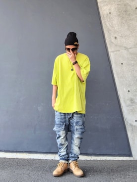 「Carhartt(カーハート)のアイテム」を使った、hasshi(ハッシー)さん(メンズ・173cm)の秋コーディネート