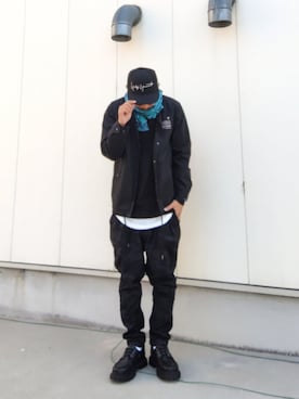 「アイテム（モカシン/デッキシューズ）」を使った、hasshi(ハッシー)さん（メンズ・172cm）の冬コーディネート