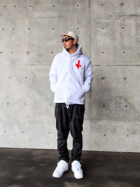 「アイテム（ナイロンジャケット）」を使った、hasshi(ハッシー)さん（メンズ・173cm）の春コーディネート