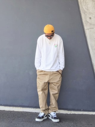 「WTAPS(ダブルタップス)のWTAPS BEANIE 02 / BEANIE. COPO. COOLMAX(14SS)(ニットキャップ/ビーニー)」を使った、hasshi(ハッシー)さん(メンズ・173cm)の秋コーディネート
