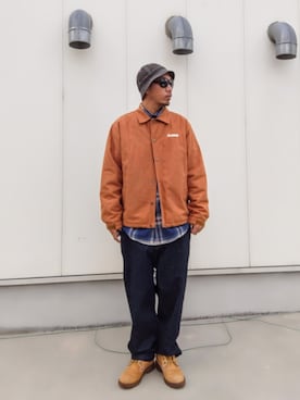 「アイテム（ブルゾン）」を使った、hasshi(ハッシー)さん（メンズ・172cm）の秋コーディネート