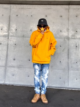 「アイテム（ブーツ）」を使った、hasshi(ハッシー)さん（メンズ・172cm）の秋コーディネート