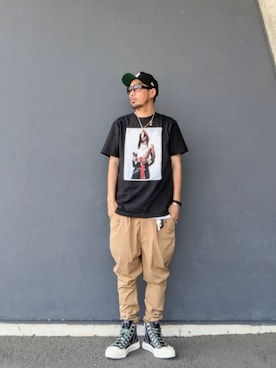 「アイテム（帽子）」を使った、hasshi(ハッシー)さん（メンズ・173cm）の夏コーディネート