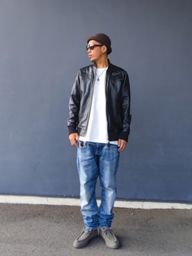 「アイテム（モカシン/デッキシューズ）」を使った、hasshi(ハッシー)さん（メンズ・172cm）の秋コーディネート