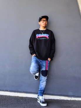 「Supreme （シュプリーム）のアイテム」を使った、hasshi(ハッシー)さん（メンズ・173cm）の冬コーディネート