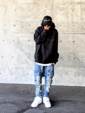 「アイテム（トップス）」を使った、hasshi(ハッシー)さん（メンズ・172cm・40代）の冬コーディネート