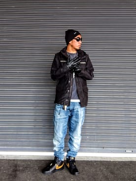 「アイテム（帽子）」を使った、hasshi(ハッシー)さん（メンズ・172cm）の秋コーディネート