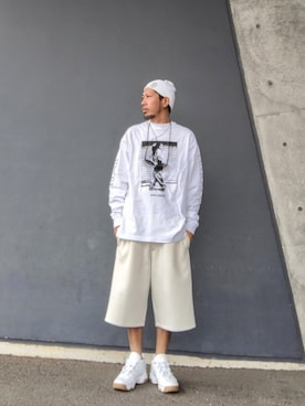 「GU（ジーユー）のアイテム（パンツ）」を使った、hasshi(ハッシー)さん（メンズ・173cm）の秋コーディネート